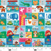 Noah and Friends Multi Patchwork Cotton Fabric