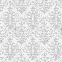 Silent Night Nativity by Studio 731 Silver Damask Cotton Fabric