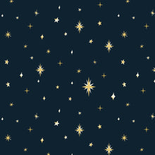 Silent Night Nativity by Studio 731 Navy Stars Cotton Fabric