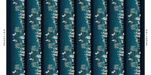 Silent Night Nativity by Studio 731 Navy Border Stripe Cotton Fabric
