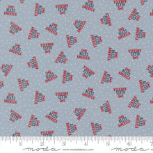 Independence Day God Bless America Splash Blue Cotton Fabric
