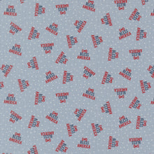 Independence Day God Bless America Splash Blue Cotton Fabric