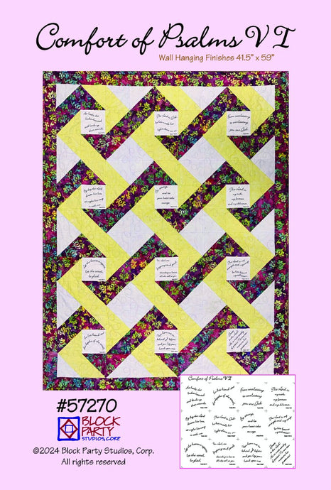 Comfort of Psalms VI Quilt Pattern & Fabric Panel Kit