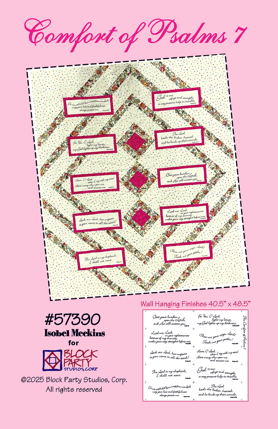 Comfort of Psalms 7 Quilt Pattern & Fabric Panel Kit