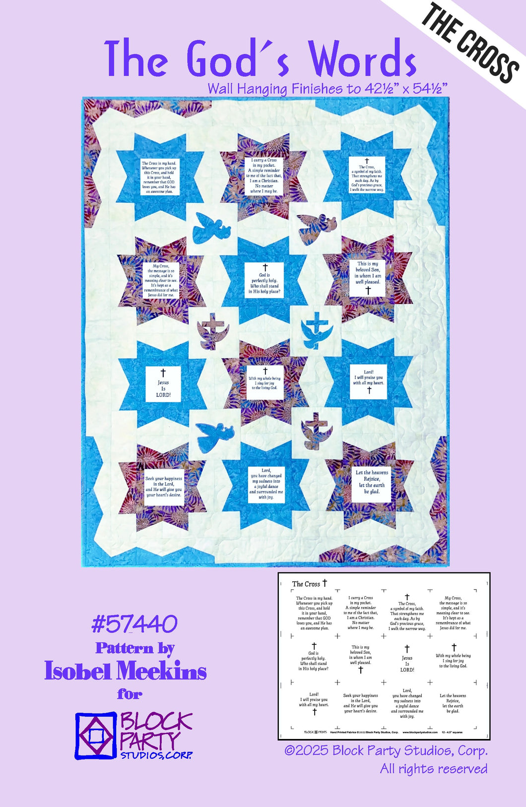 God's Words Quilt Pattern & The Cross Fabric Panel Set