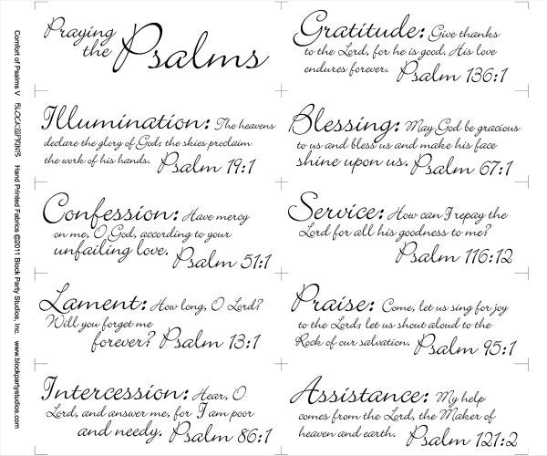 Comfort of Psalms V Scripture Rectangles Fabric Panel