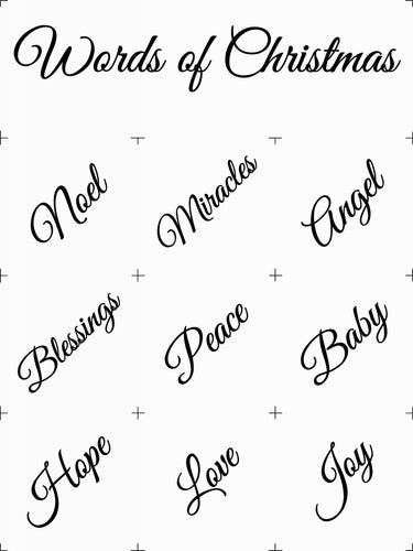 Words of Christmas Fabric Panel