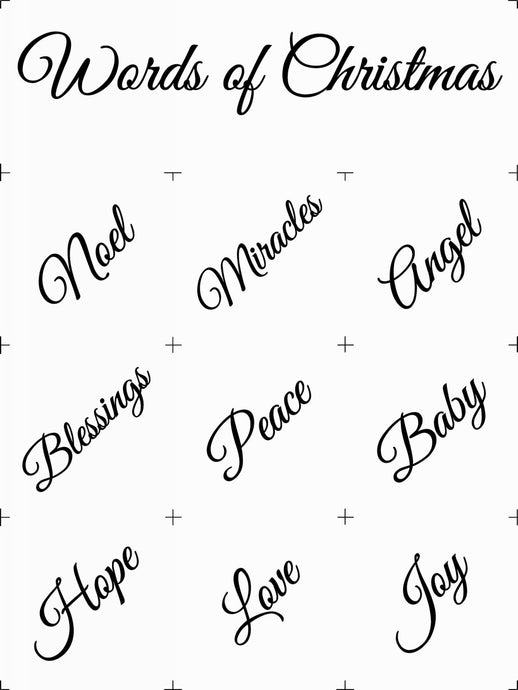 Words of Christmas Fabric Panel