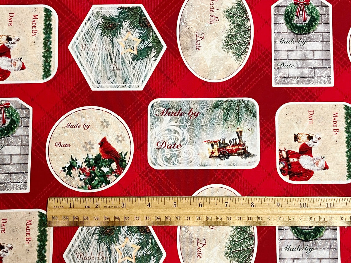 Old Saint Nick Christmas Made By Labels Cotton Fabric Heavenly Fabric Shop
