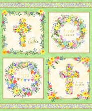 Happy Easter Block Cotton Fabric Panel