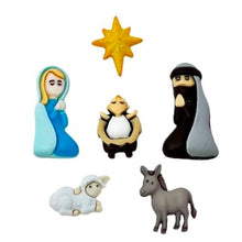 A Child Is Born Nativity Buttons & Flatbacks Set