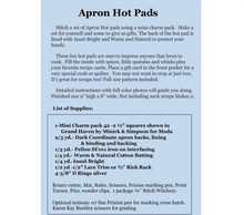Apron Hot Pads Pattern
