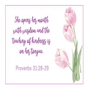 Woman of Faith Scripture Verse 6 inch Mini Fabric 5 Panel set