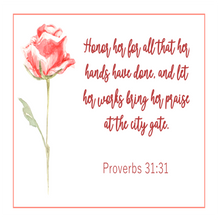 Woman of Faith Scripture Verse 6 inch Mini Fabric 5 Panel set