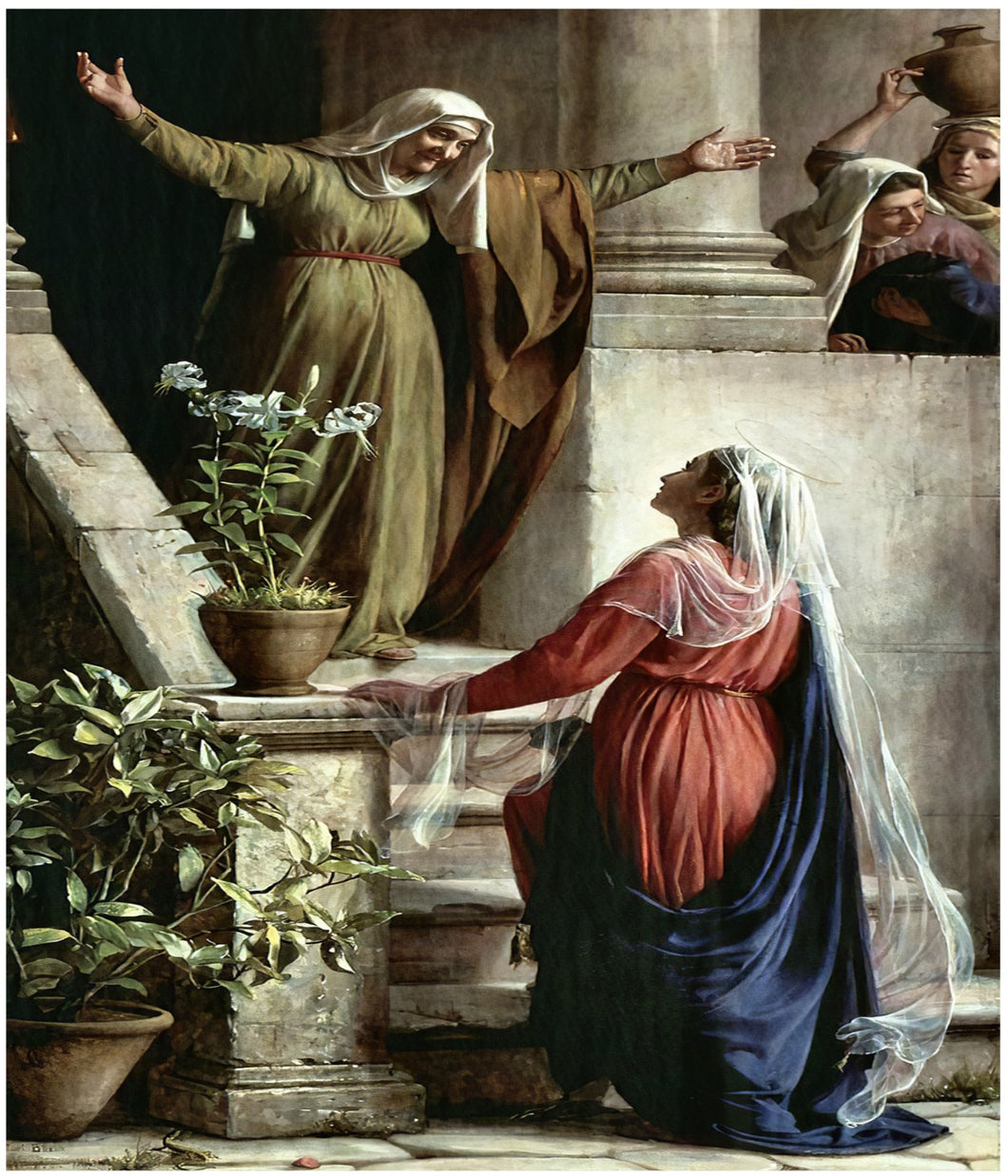 Masterpieces: The Meeting of Mary and Elisabeth (The Visitation) Cotton Fat Quarter Panel