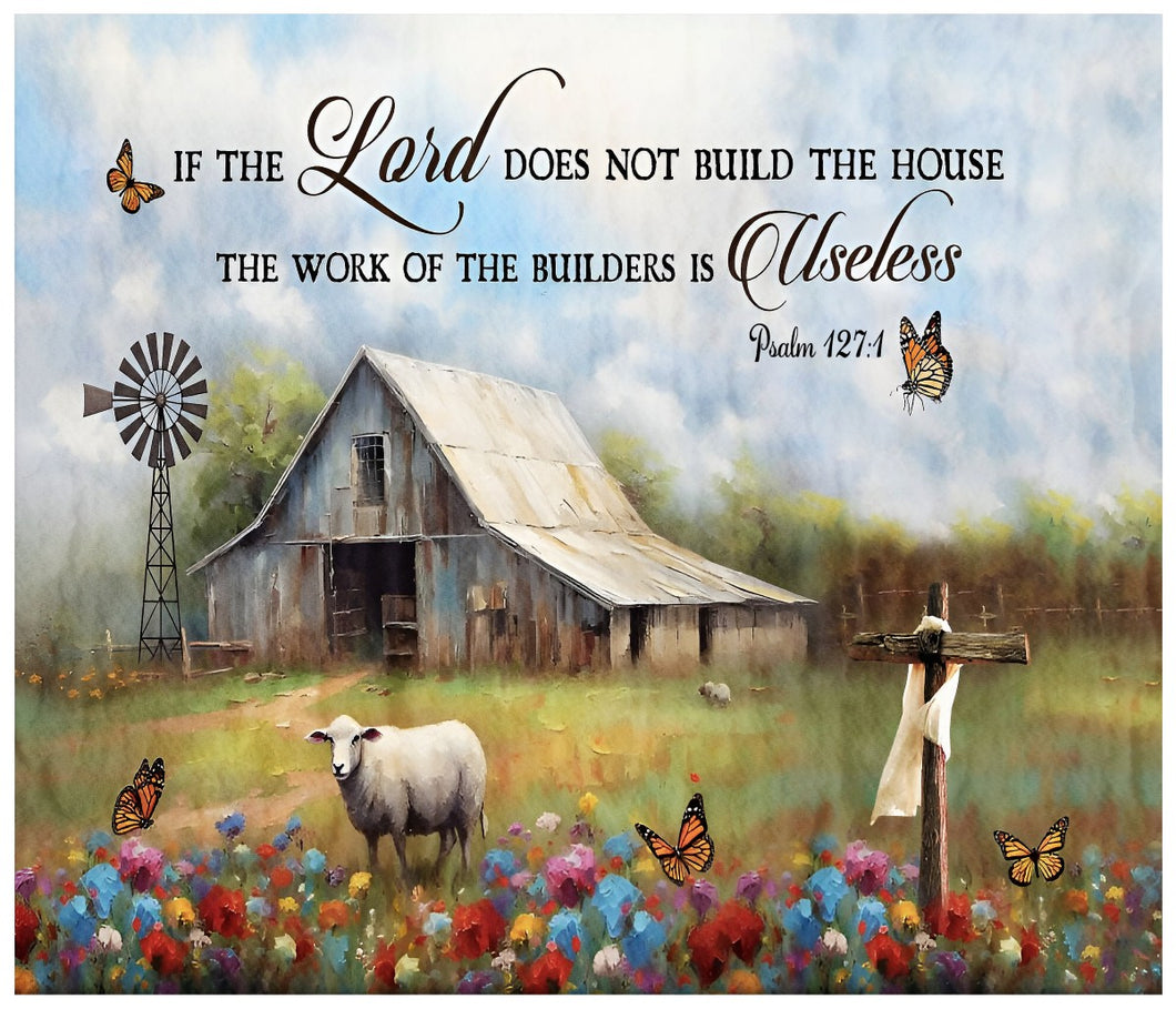 If The Lord Psalm 127 Cotton Fat Quarter Panel
