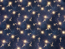 Bethlehem Star Peace On Earth Cotton Fabric