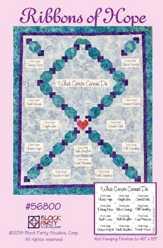 Ribbons of Hope Quilt Pattern & Fabric Panel Kit