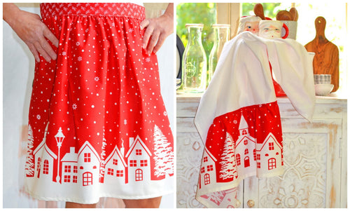 DIGITAL Buon Natale Apron & Tea Towel FREE PDF Pattern