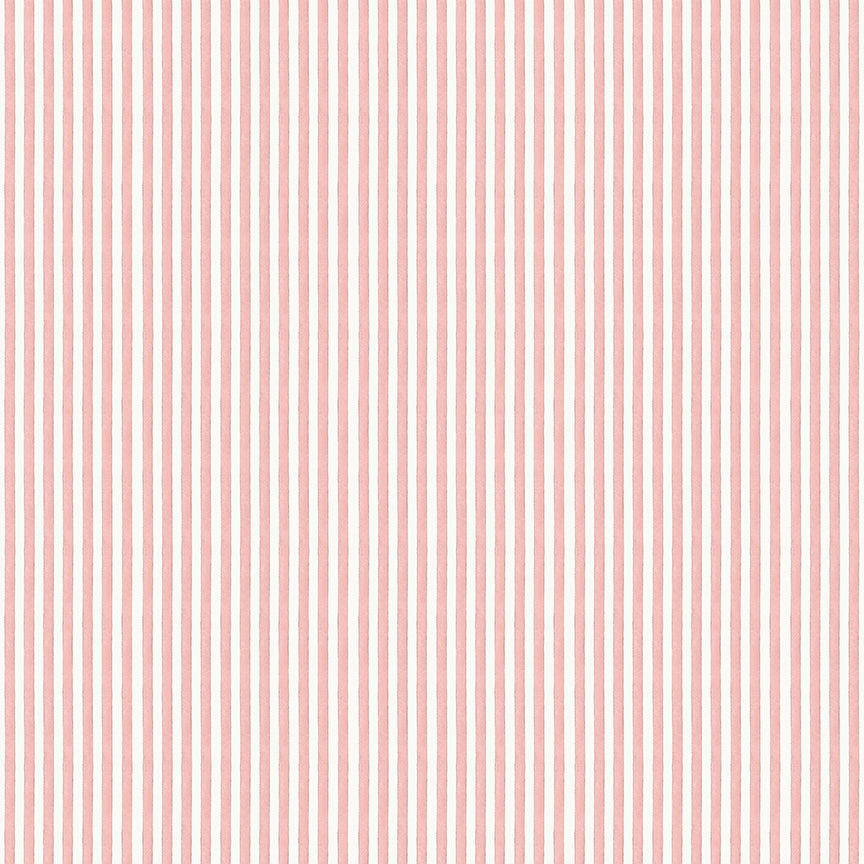 All My Heart Pink Candy Wraps Stripe Cotton Fabric
