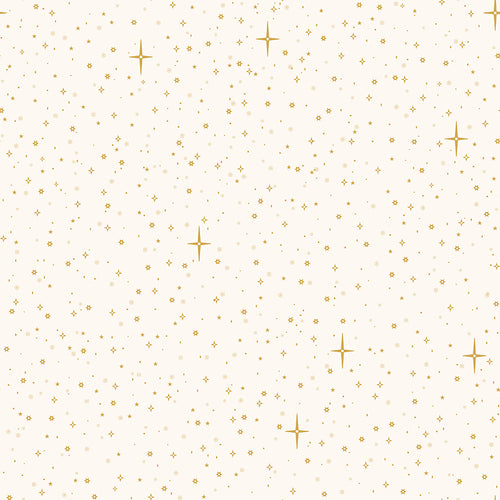 Christmas Wishes Starry Sky Cream Cotton Fabric