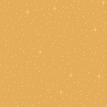 Christmas Wishes Starry Sky Gold Cotton Fabric