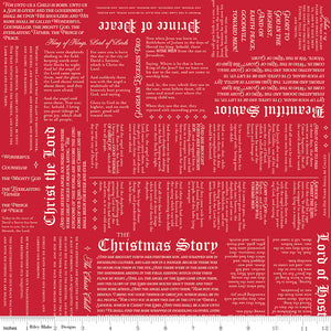 Christmas Wishes Christmas Story Red Cotton Fabric