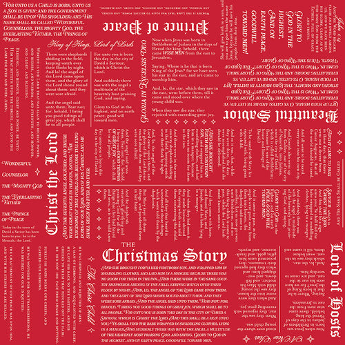 Christmas Wishes Christmas Story Red Cotton Fabric