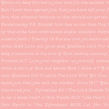 Take Heart Pink Love Scripture Cotton Fabric