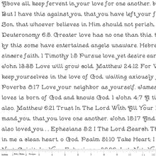 Take Heart White Love Scripture Cotton Fabric