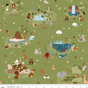 Created with Love Main Grass Cotton Fabric
