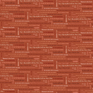 Created with Love It Is Written Clay Cotton Fabric