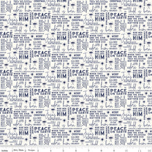 Come Let Us Adore Him Text Cloud Cotton Fabric