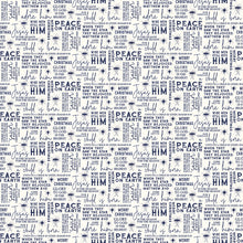 Come Let Us Adore Him Text Cloud Cotton Fabric