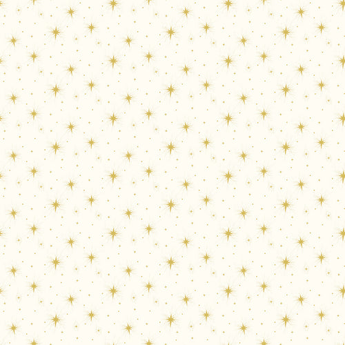 Come Let Us Adore Him Stars Cloud Cotton Fabric