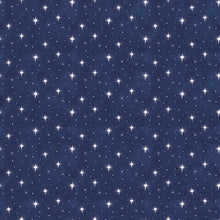Come Let Us Adore Him Stars Navy Cotton Fabric