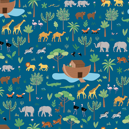 Two By Two Main Blue Cotton Fabric