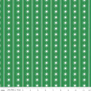 Two By Two Happy Rays Green Cotton Fabric