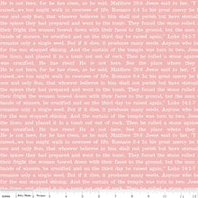Egg Hunt Empty Tomb Pink Scripture Cotton Fabric