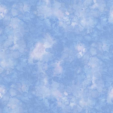 Sky Solid-ish Watercolor Blender Cotton Fabric