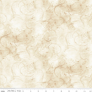Painter's Swirl Parchment Blender Cotton Fabric