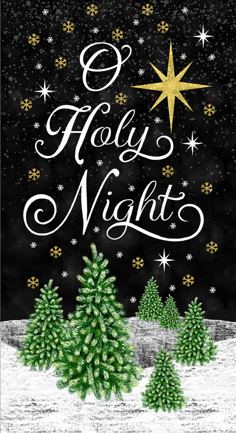 O Holy Night Cotton Fabric Panel