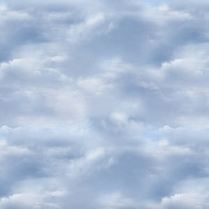 Sky Misty Clouds Cotton Fabric