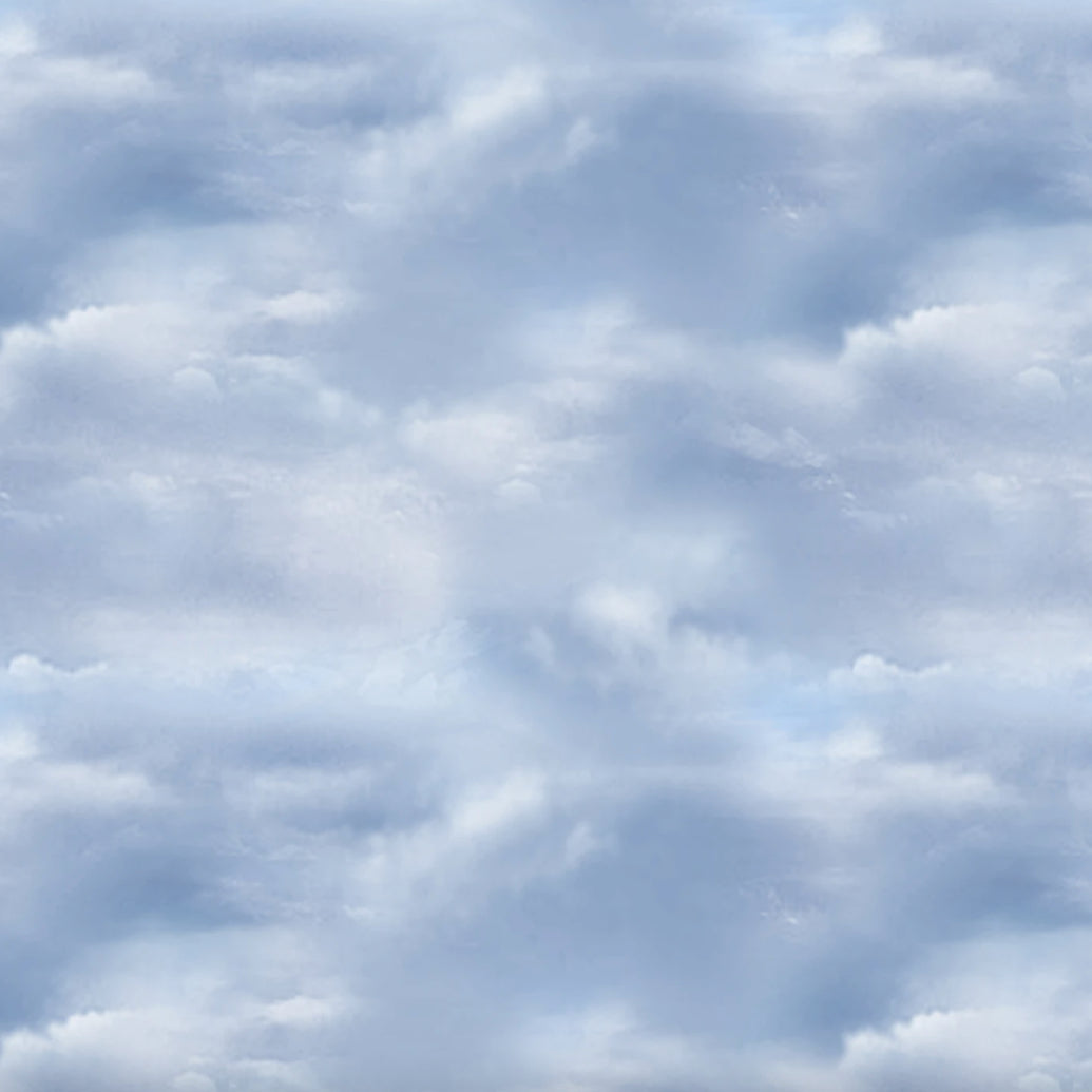 Sky Misty Clouds Cotton Fabric