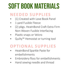 Created With Love Soft Book Cotton Fabric Panel + FREE Quilt Pattern