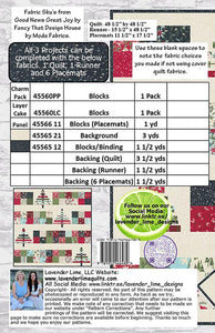 Christmas Trio Quilt, Runner & Placemat Pattern Set
