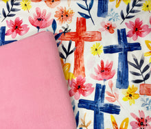 Colorful Crosses NO-SEW Premium Fleece Blanket KIT