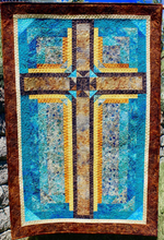 Cross In Stone and Gold Quilt Pattern