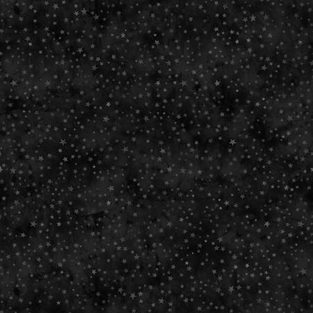 Starry Night Black Cotton Fabric