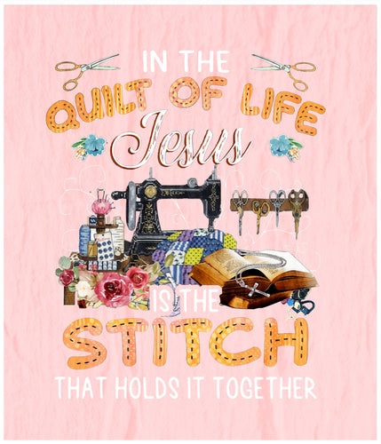 Jesus Is The Stitch Cotton Fat Quarter Panel